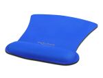 DELOCK Ergon. Mauspad mit Handballenauflage 245x206mm blau