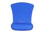 DELOCK Ergon. Mauspad mit Handballenauflage 245x206mm blau