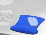 DELOCK Ergon. Mauspad mit Handballenauflage 245x206mm blau