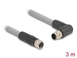 DELOCK M12 Kabel L-kodiert 5 Pin St re gew zu Bu ger PUR 3M