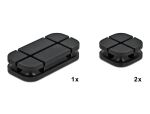 DELOCK Kabelhalter Kombi Set 3 Stück schwarz