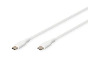 Digitus USB-C Silikon Anschlusskabel, 0,5m, weiß