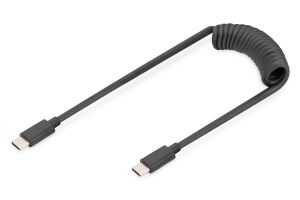 Digitus USB-C - USB-C Spiralkabel, 1m