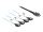 DELOCK Kabel OCuLink SFF-8611 > 4 x SATA 7 Pin 1 m Metall