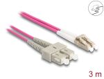 DELOCK LWL Kabel mit Metallarmierung LC Duplex Multimode 3m
