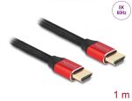 DELOCK Ultra High Speed HDMI Kabel 48 Gbps 8K 60 Hz rot 1m