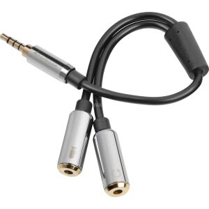 Sharkoon Kabel Adapter 2x3,5 3 Pin > 1x 3,5mm 4 Pin