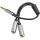 Sharkoon Kabel Adapter 2x3,5 3 Pin > 1x 3,5mm 4 Pin