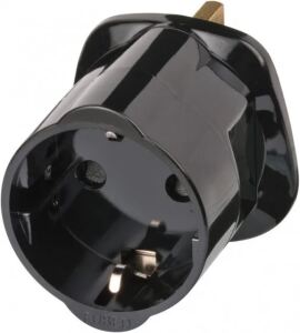 Brennenstuhl Travel Adapter earthed/GB Netzstecker-Adapter Typ G (VK) Typ F Schwarz