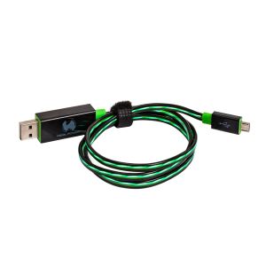 RealPower USB A/Micro-USB B 0.75m USB Kabel USB 2.0 0,75 m Schwarz, Grün