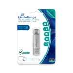 MediaRange MR935 USB-Stick 16 GB USB Type-A / USB Type-C...