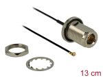 DELOCK HF Kabel I-PEX -> N St/Bu 0.13m zum Einbau + Dicht