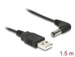 DELOCK Stromkabel USB A -> DC 5,5 x 2,1mm St 90° 1.50m