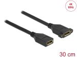 DELOCK DisplayPort 1.2 Kabel BU zu BU -> Einbau 4K/60Hz 30cm