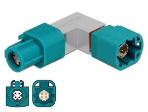 DELOCK Adapter HSD Z Buchse zu HSD Z Stecker gewinkelt