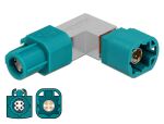 DELOCK Adapter HSD Z Buchse zu HSD Z Stecker gewinkelt