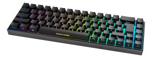Deltaco Gaming GAM-100-DE Tastatur USB + RF Wireless + Bluetooth QWERTZ Deutsch Schwarz