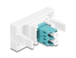 DELOCK Easy 45 Modul LC Duplex Bu > LC Duplex Bu weiß/aqua