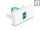 DELOCK Easy 45 Modul LC Duplex Bu > LC Duplex Bu weiß/aqua
