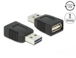 DELOCK Adapter EASY-USB 2.0-A Stecker zu USB 2.0-A Buchse