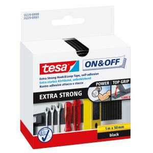 TESA 55229-00000-02 Klettverschluss Schwarz 1 Stück(e)