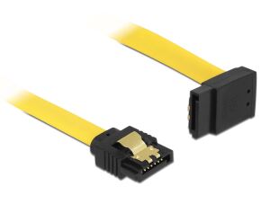 DELOCK SATA-Kabel Metall oben /gerade 6Gb/s 0.70m