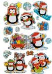 HERMA Sticker Winter Pinguine, Prismaticfolie