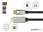 Python GC-M0216 Videokabel-Adapter 1 m DisplayPort HDMI Schwarz