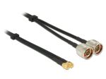 DeLOCK 89467 Koaxialkabel RG-58 5 m 2 x N plug 2 x SMA...