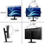 Philips 3000 series 32B2N3500/00 Computerbildschirm 80 cm (31.5") 2560 x 1440 Pixel Quad HD LCD Schwarz