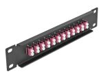 DELOCK 10" LWL Patchpanel 12 Port LC Duplex violett...