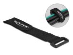 DELOCK Klett-Kabelbinder Schlaufe L280 xB38mm schwarz 3Stk.