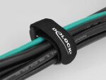 DELOCK Klett-Kabelbinder Schlaufe L280 xB38mm schwarz 3Stk.