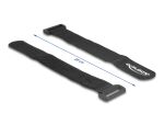 DELOCK Klett-Kabelbinder Schlaufe L280 xB38mm schwarz 3Stk.