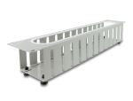 DELOCK 19" 2 HE Kabelmanagement Rangierpanel mit Öffnung gra