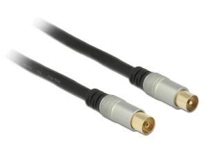DeLOCK 88946 Koaxialkabel RG-6/U 2 m IEC Schwarz