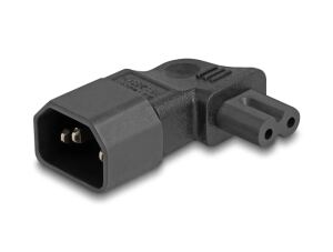 DeLOCK Netzadapter IEC 60320 - C14 auf C7, Stecker / Buchse, 2,5 A, 90° gewinkelt