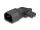 DeLOCK Netzadapter IEC 60320 - C14 auf C7, Stecker / Buchse, 2,5 A, 90° gewinkelt