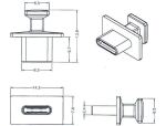 DELOCK Staubschutz USB TypC-Buchse m. gr. Griff schw. 10St.