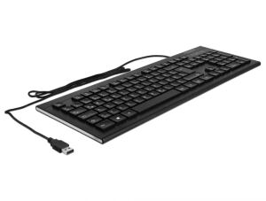 DeLOCK 12672 Tastatur Büro USB QWERTZ Deutsch Schwarz