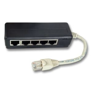 EFB ISDN 5-fach Adapter,RJ45 Stecker/5xRJ45 Buchse,terminier
