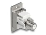 DELOCK Panel Mount IEC Stecker zu F Bu silber / weiß