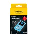 Intenso Video Scooter BT MP3-Player 64 GB – Bluetooth 5.0, 1,8" LCD Display, USB-C, microSD-Kartenleser, 18 Std. Akkulaufzeit, Musik- & Videoplayer, Blau