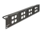 DELOCK D-Typ 19 Patchpanel mit 4 D-Typ Platten 86 x 86 mm sw