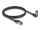 DeLOCK RJ45 Netzwerkkabel Cat.8.1 S/FTP 90° unten gewinkelt / gerade 1 m schwarz
