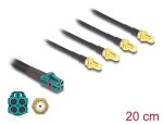 DELOCK Kabel mini FAKRA Z Buchse quad zu 4 x SMA Buchse
