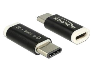 DeLOCK 65678 Kabeladapter USB 2.0-C USB 2.0 Micro-B Schwarz, Weiß