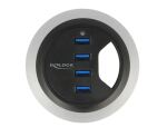 DeLOCK 62868 Schnittstellen-Hub USB 3.2 Gen 1 (3.1 Gen 1) Type-A 5000 Mbit/s Schwarz