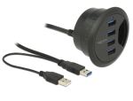 DeLOCK 62868 Schnittstellen-Hub USB 3.2 Gen 1 (3.1 Gen 1) Type-A 5000 Mbit/s Schwarz