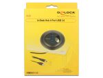 DeLOCK 62868 Schnittstellen-Hub USB 3.2 Gen 1 (3.1 Gen 1) Type-A 5000 Mbit/s Schwarz